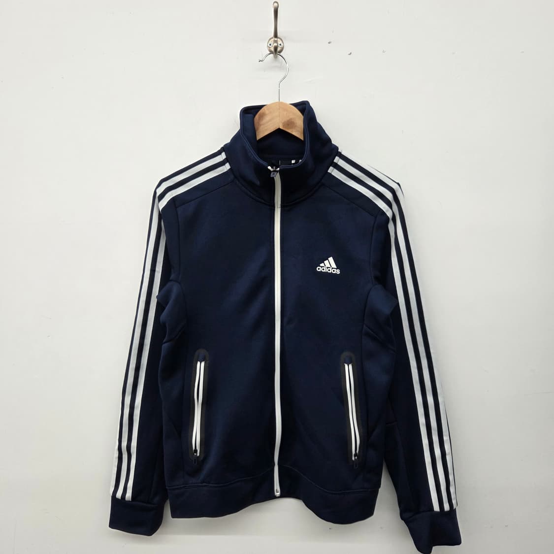 아디다스져지 네이비 삼선 트랙탑 여L 상품이미지1