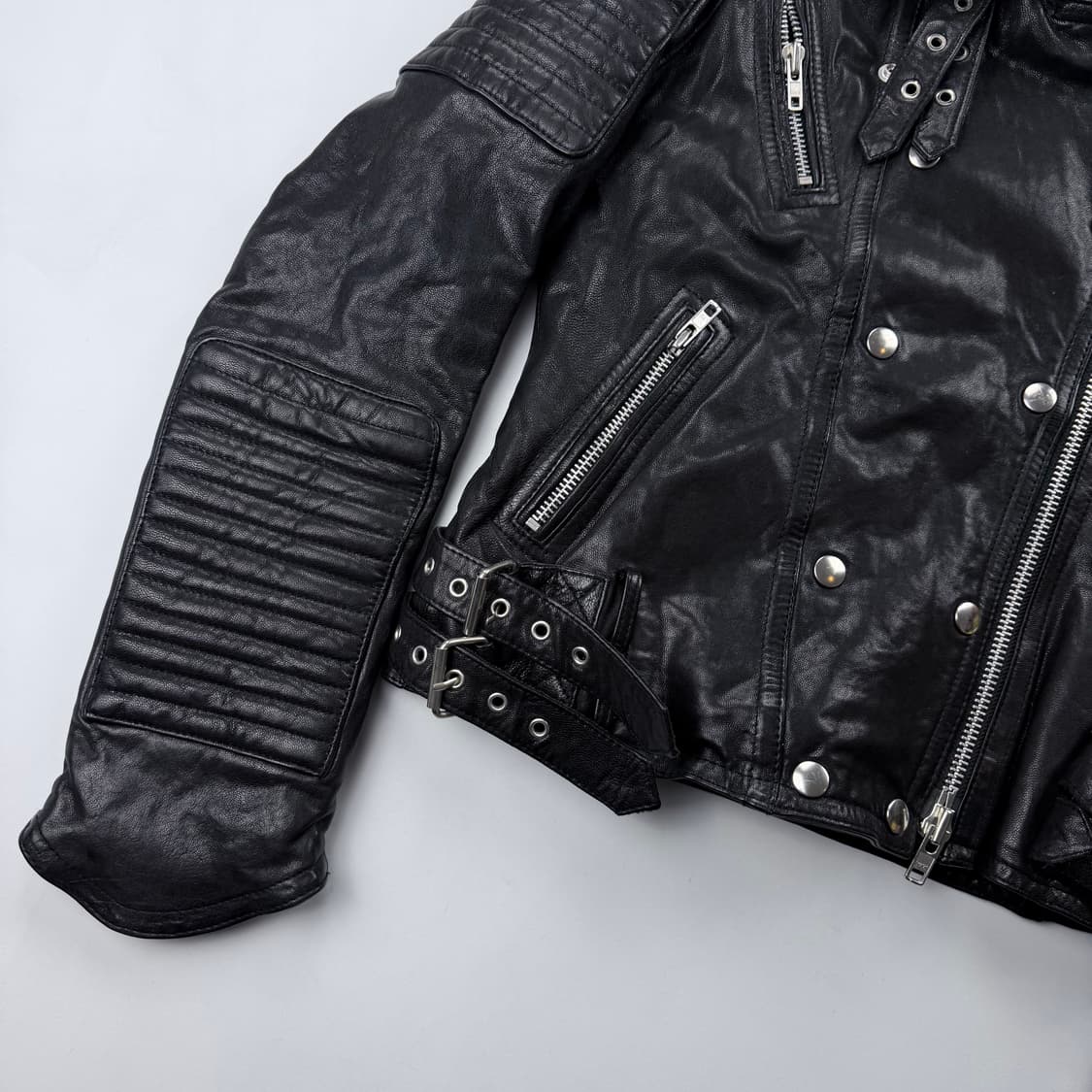 발망st 고트레더 바이커 자켓 상품이미지3