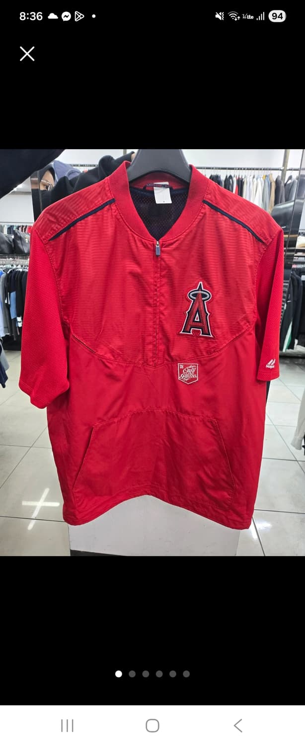 로스앤젤레스 엔젤스 마제스틱 레드 온 필드 쿨 베이스 트레이닝  100 상품이미지1