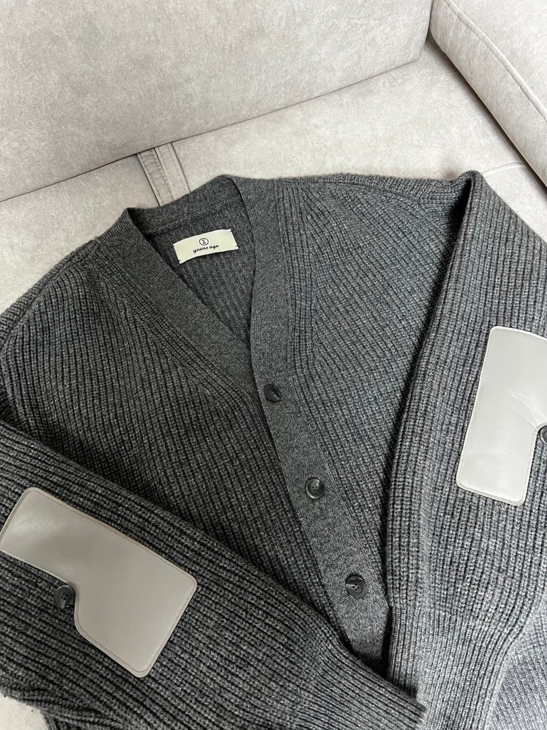 이얼즈어고 로버 울 가디건 멜란지 그레이 상품이미지3