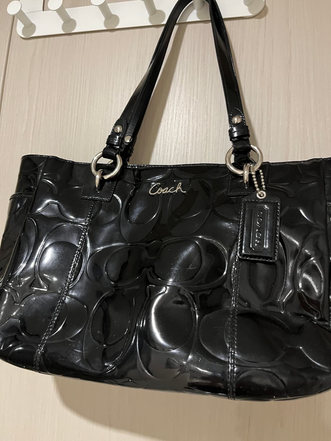 코치 블랙 페이턴트 가방 coach 에나멜 y2k 상품이미지3