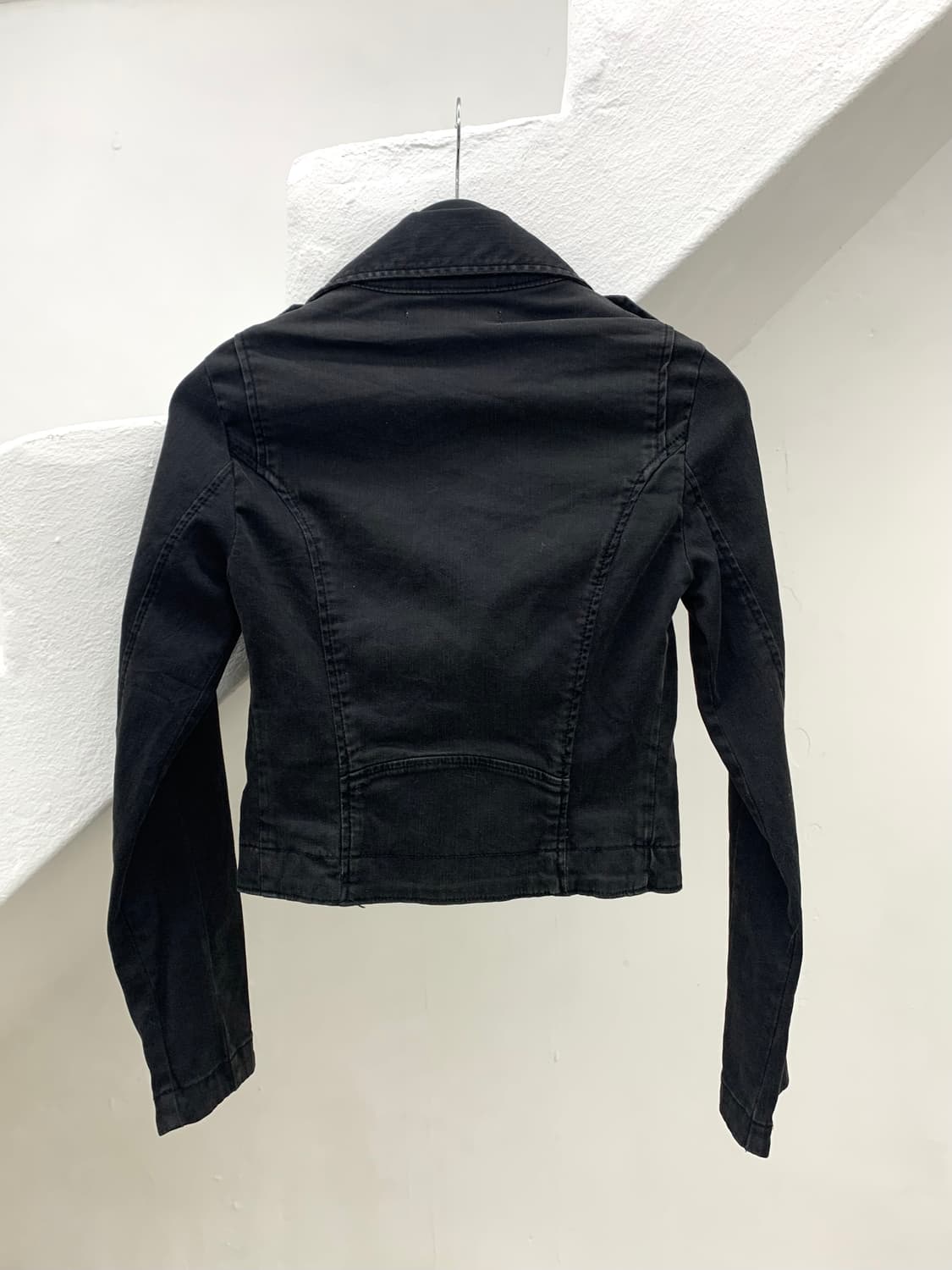 Denim asymmetrical rider jacket 상품이미지7