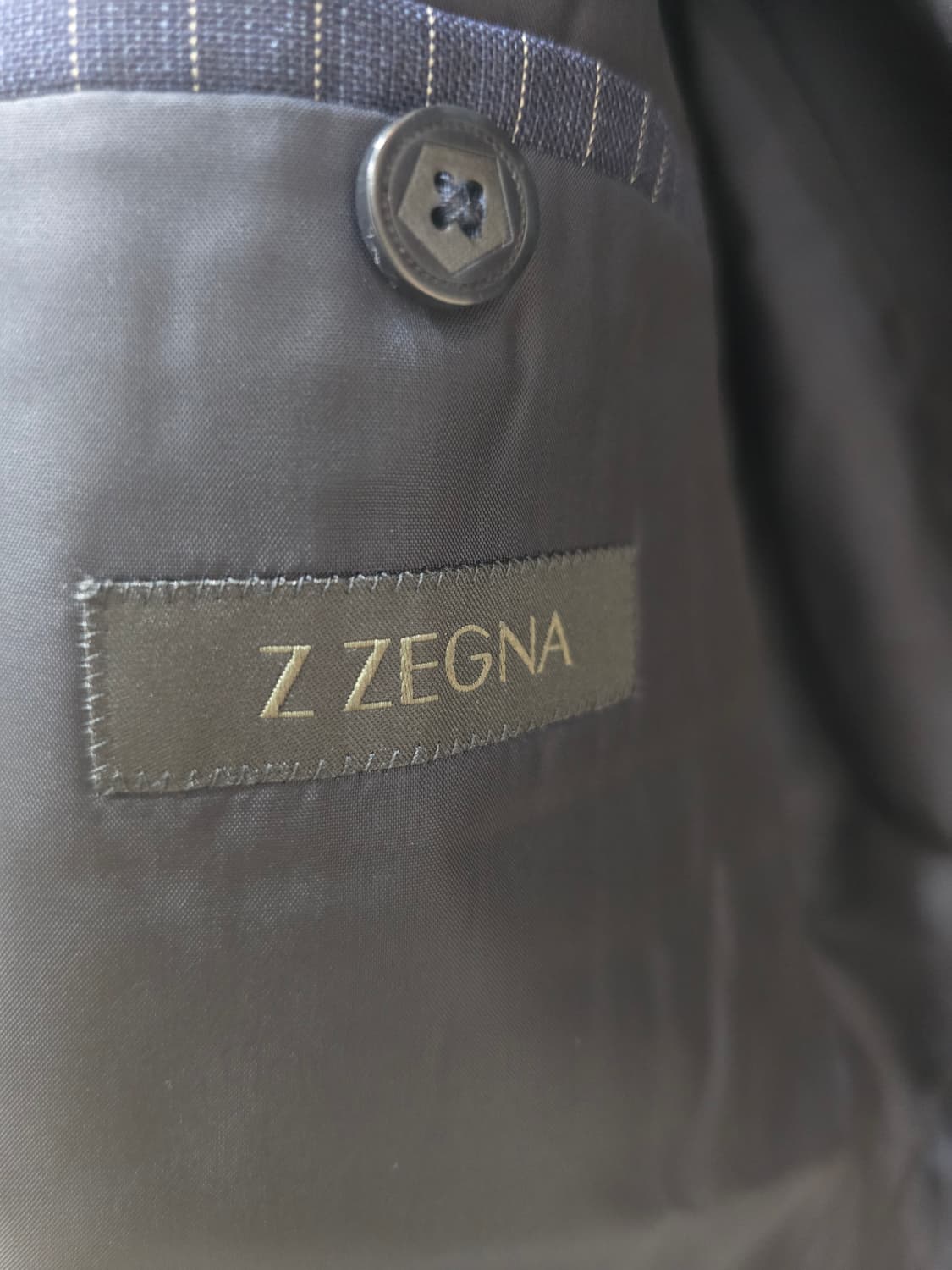 Z 제냐 네이비 스트라이프 블레이저 상품이미지4