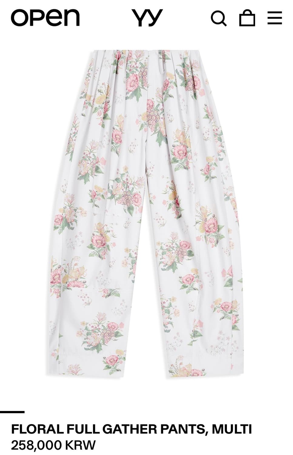 꽃 프린트 팬츠 상품이미지3