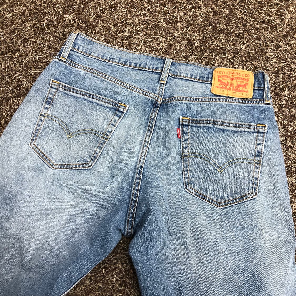 리바이스 511 사이드 나염 컷오프 워싱 데님 팬츠 상품이미지4