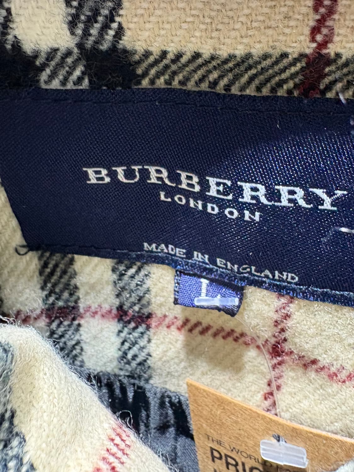 L BURBERRY 버버리 투포켓 노바체크 라인 모직 블루종 상품이미지5
