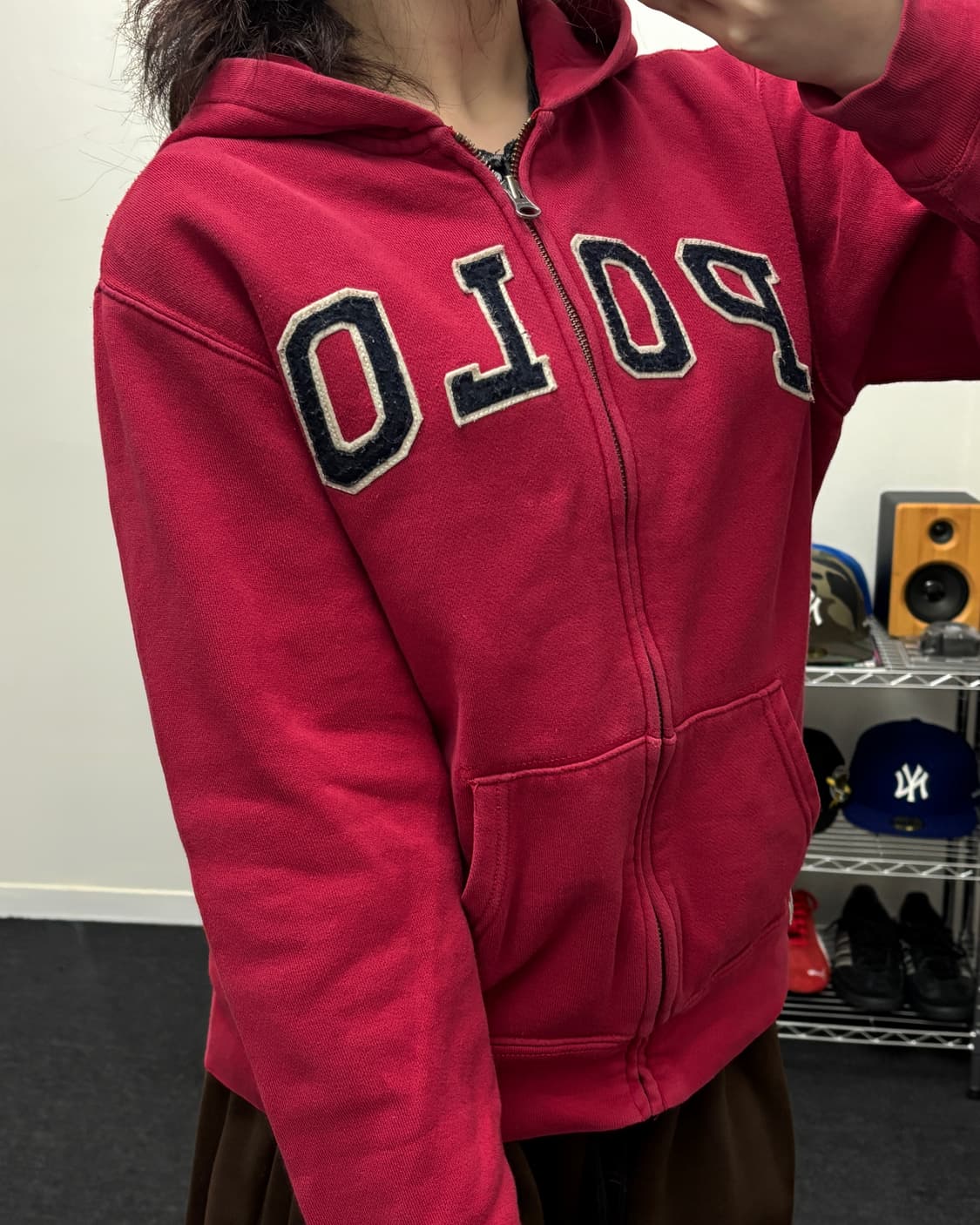 폴로 아플리케 로고 후드집업 상품이미지2