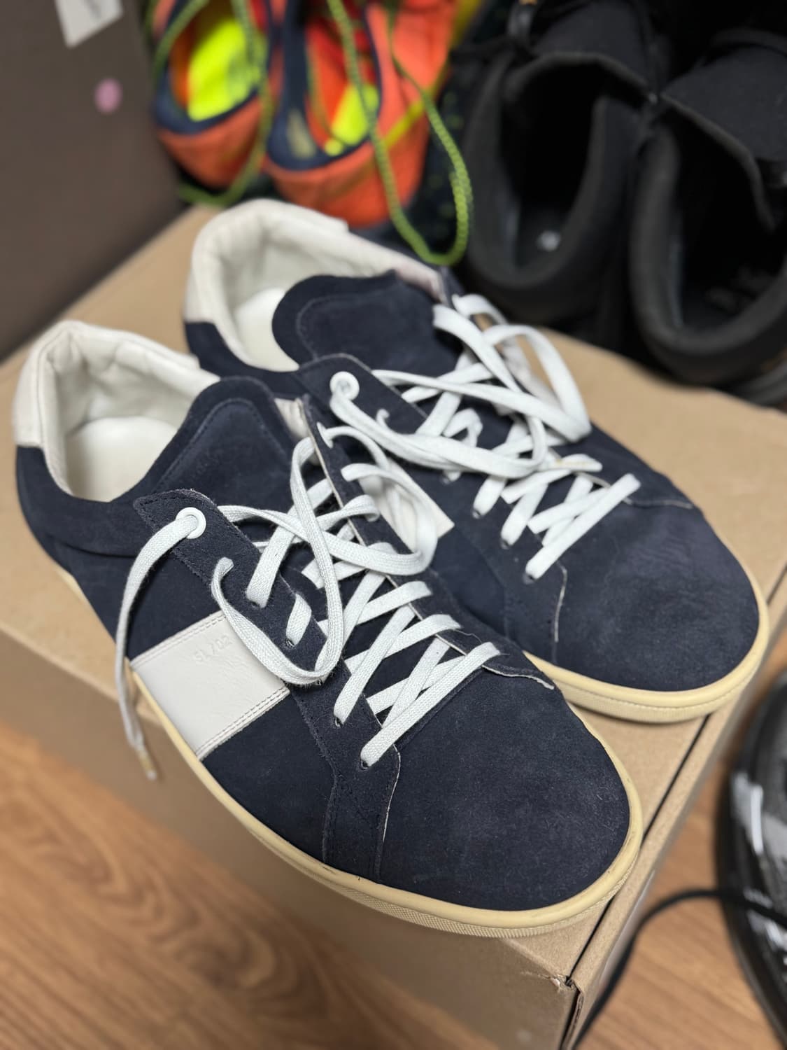 Saint Laurent 다크 블루 스웨이드 스니커즈 260 41 상품이미지1