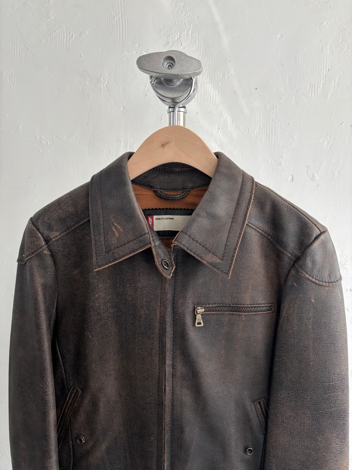 Levis 리바이스 브라운 소가죽 자켓 상품이미지5