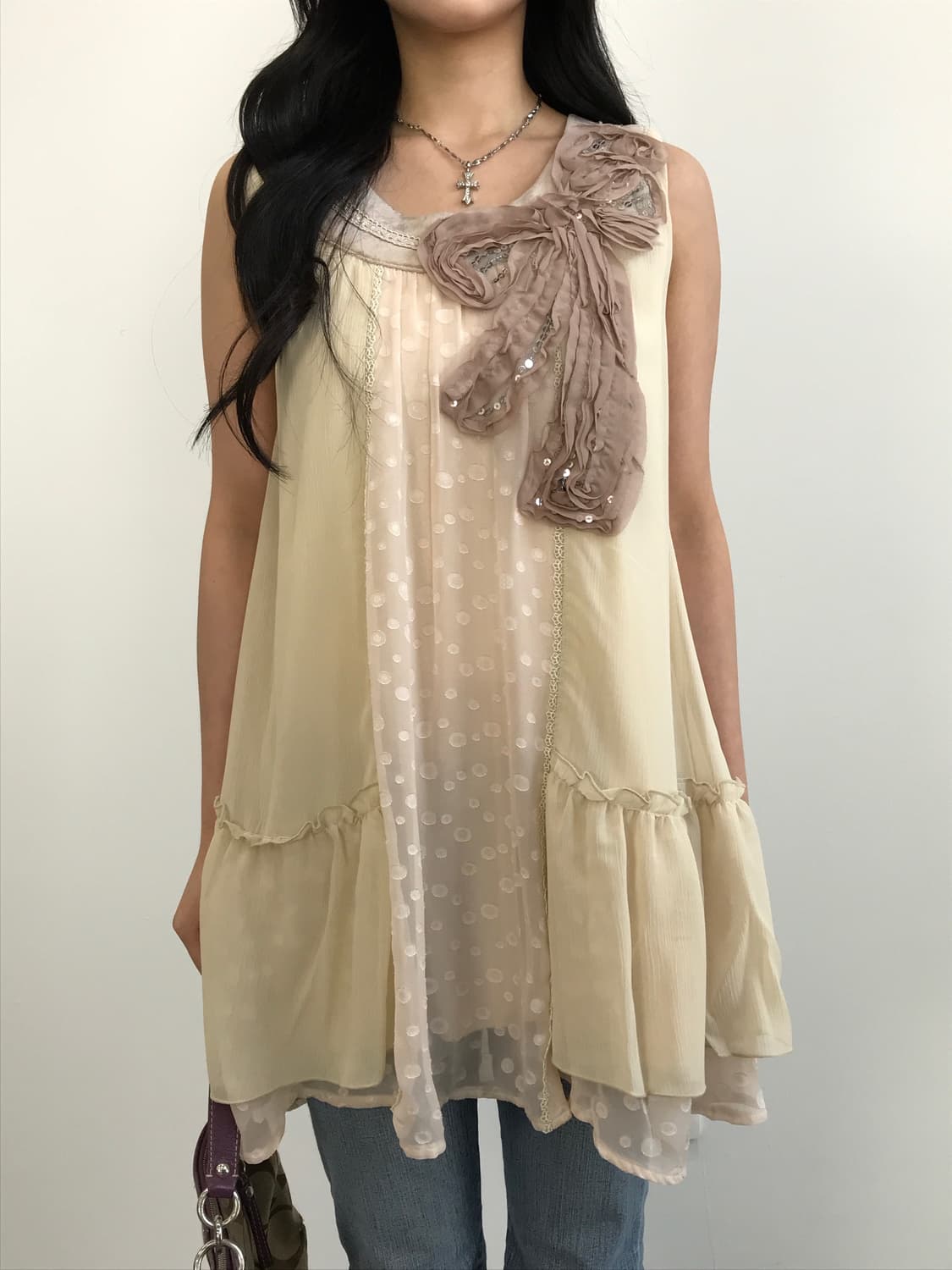 'Axes Femme' Layered Ruffle Tunic Onepie 상품이미지3