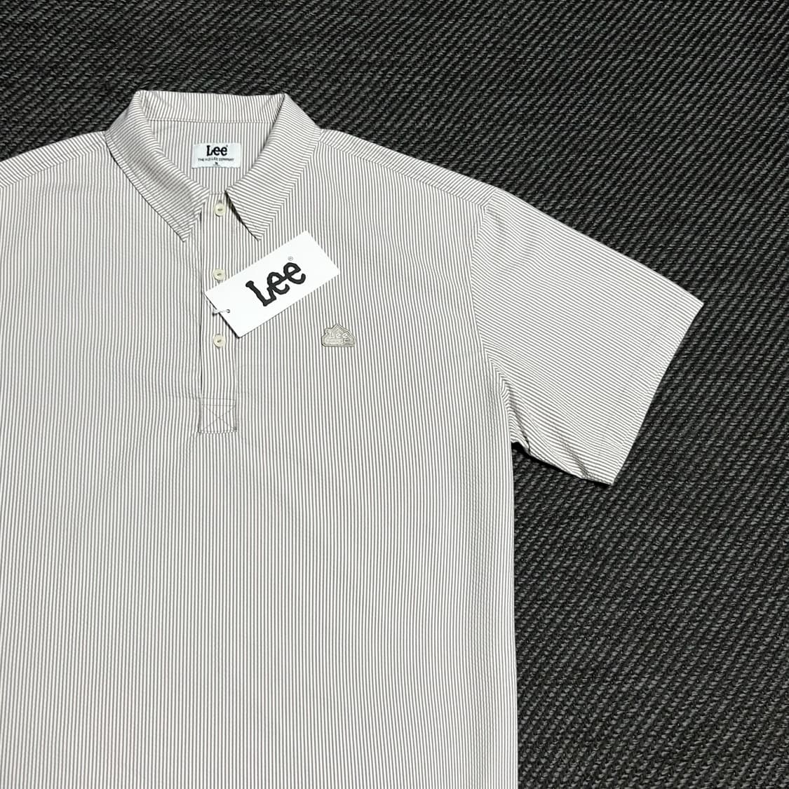 [XL] Lee 리 시어서커 하프 카라 반팔티 상품이미지2