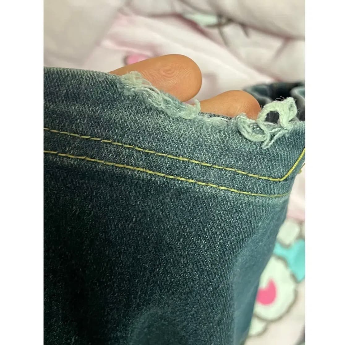 빈티지 퍼플 보리포인트 바지 팬츠 상품이미지4