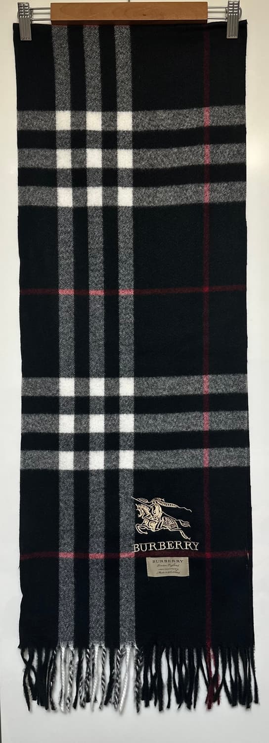 버버리 블랙 캐시미어 머플러 남여공용 상품이미지1
