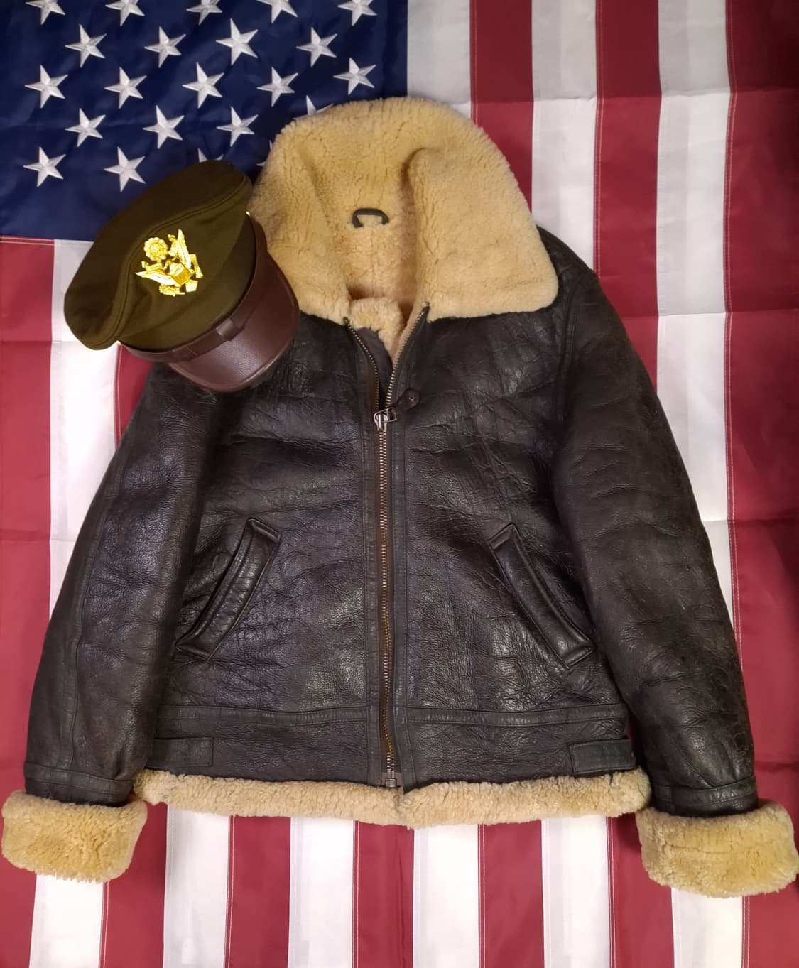 90's 빈티지 스투시 미공군 90's B-3 TYPE 항공무스탕 상품이미지1