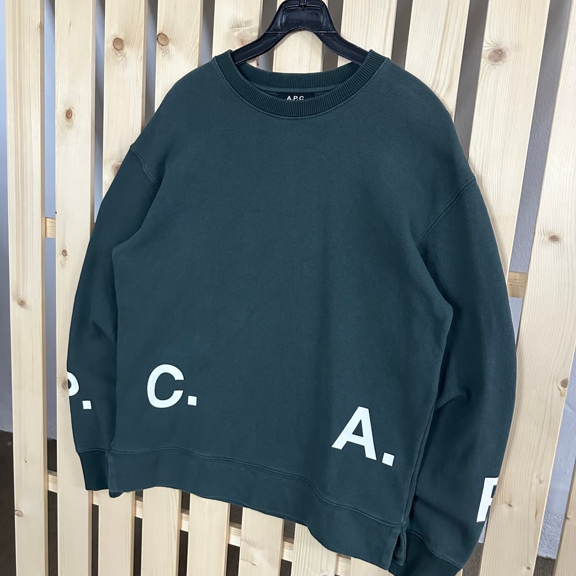 (S) APC 아페쎄 딥그린 맨투맨 상품이미지2