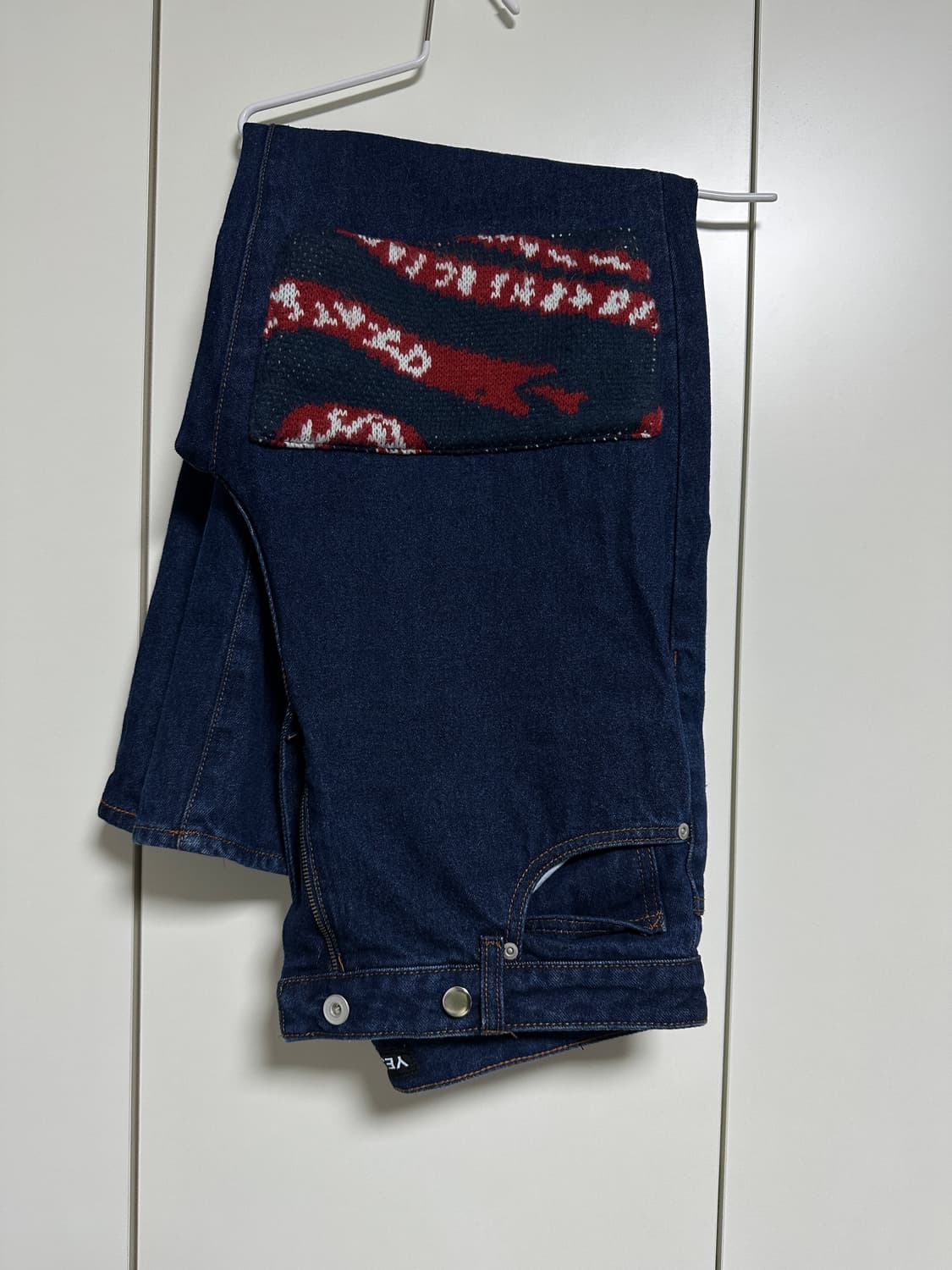 예스아이씨 Knit Patched 데님 인디고 M 상품이미지1