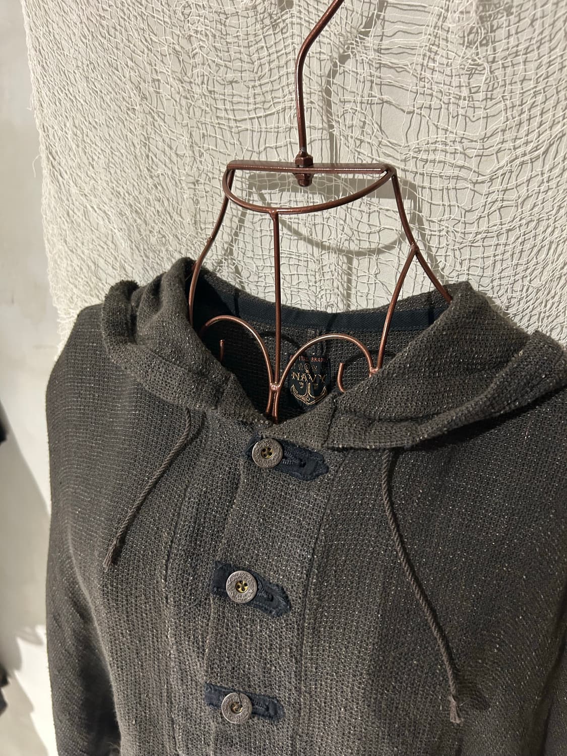 캐피탈 후드 크롭 가디건  상품이미지4