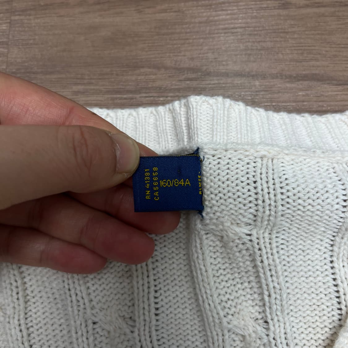 W95 폴로랄프로렌 꽈배기 브이넥 니트 상품이미지4