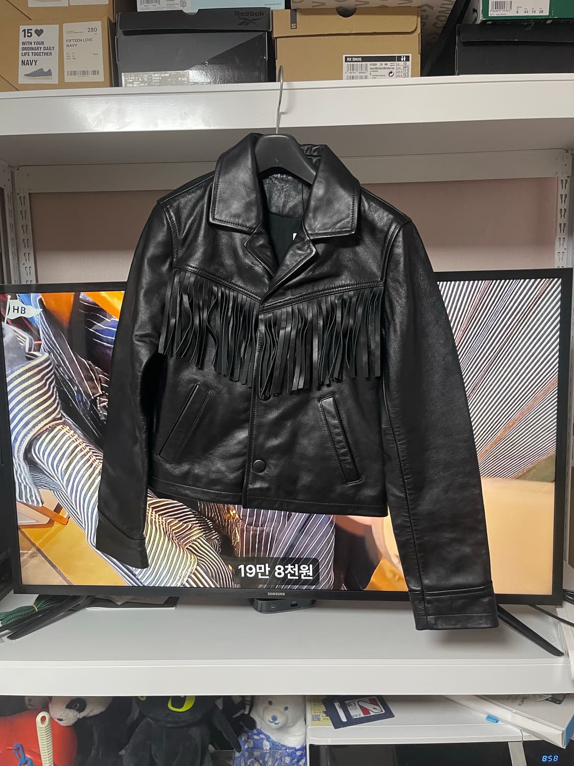 아미 웨스턴 프린지 가죽자켓 상품이미지1