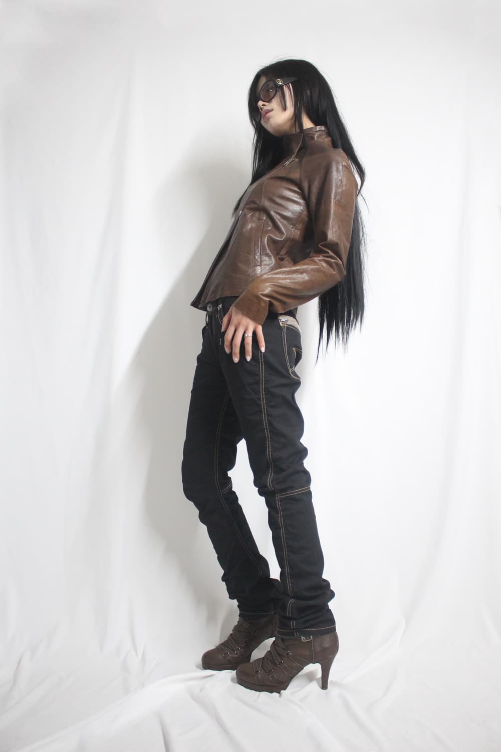 Theory leather skin high neck jacket 상품이미지7