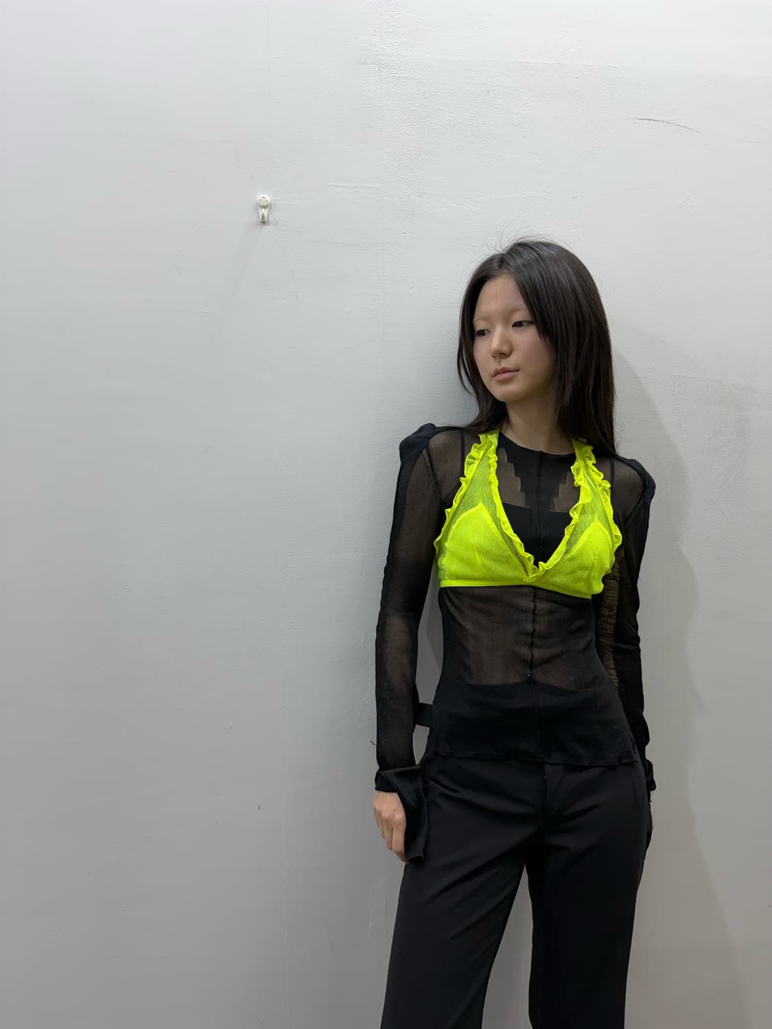 언더커버 20S/S 레디투웨어 매쉬 프릴 브라 상품이미지8