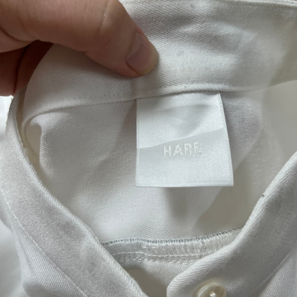 HARE 하레 화이트 차이나넥 셔츠 블라우스 상품이미지4