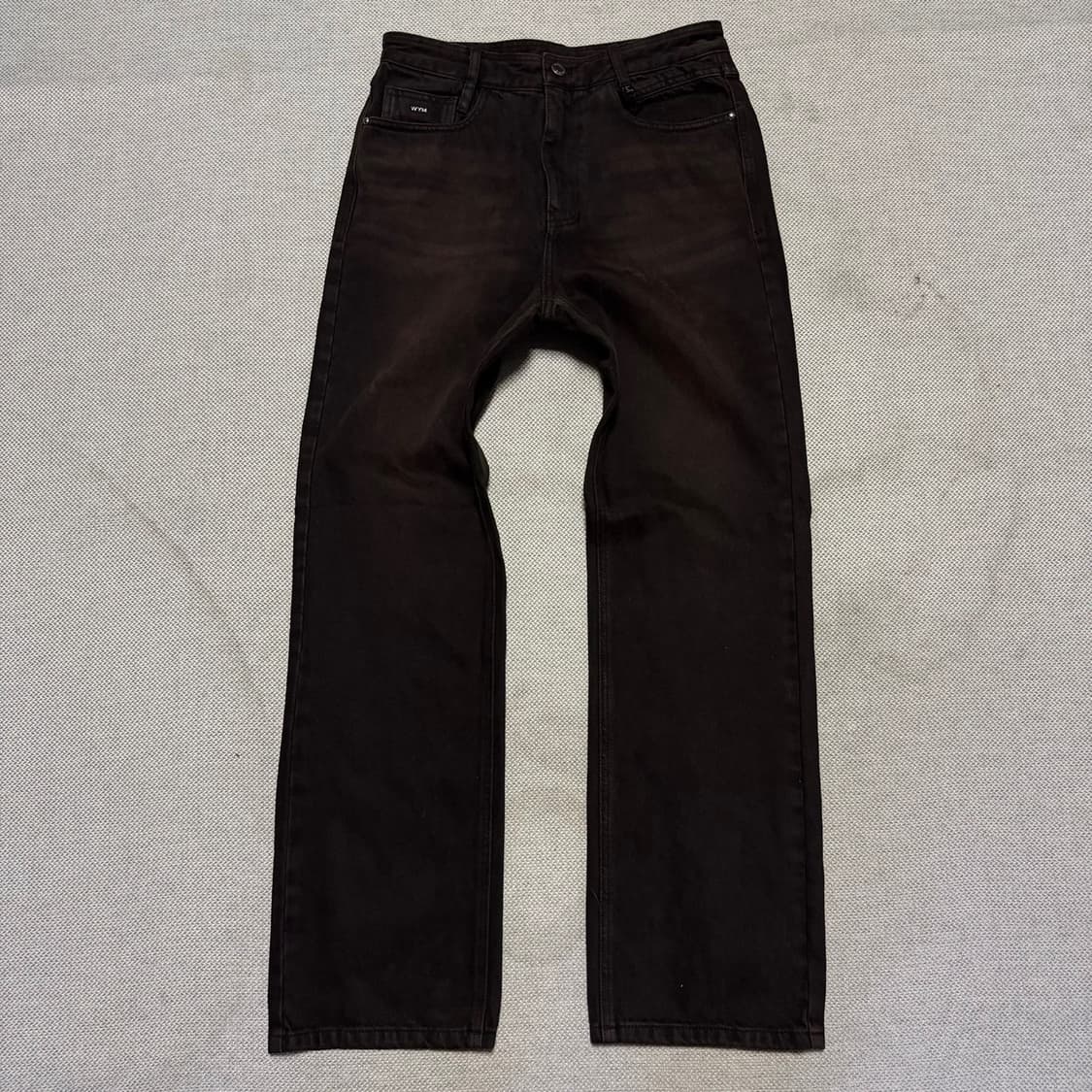우영미 WYM 다크 브라운 데님 팬츠 상품이미지1