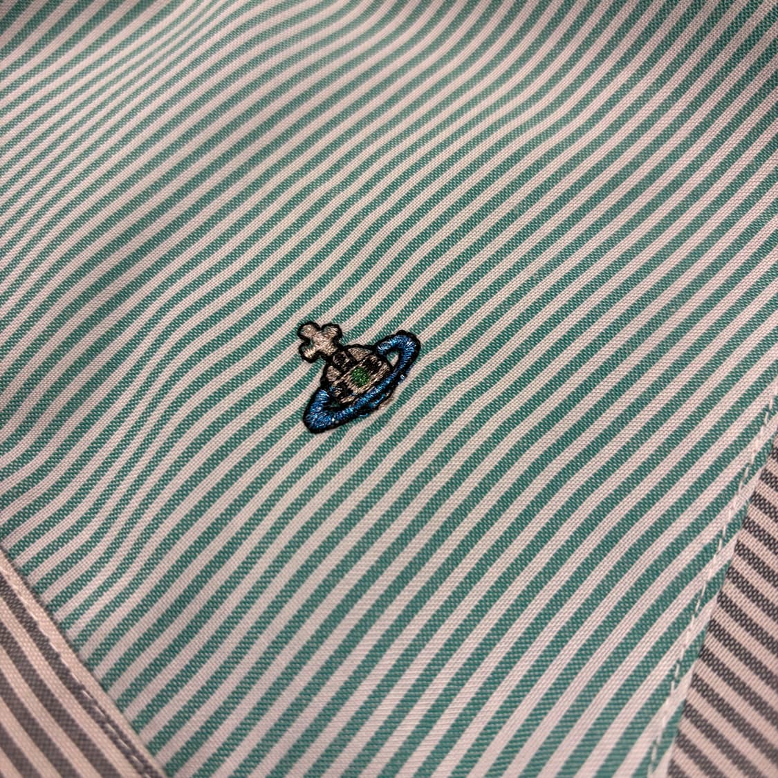 [L] 비비안웨스트우드 패치워크 스트라이프 셔츠 B423 상품이미지4