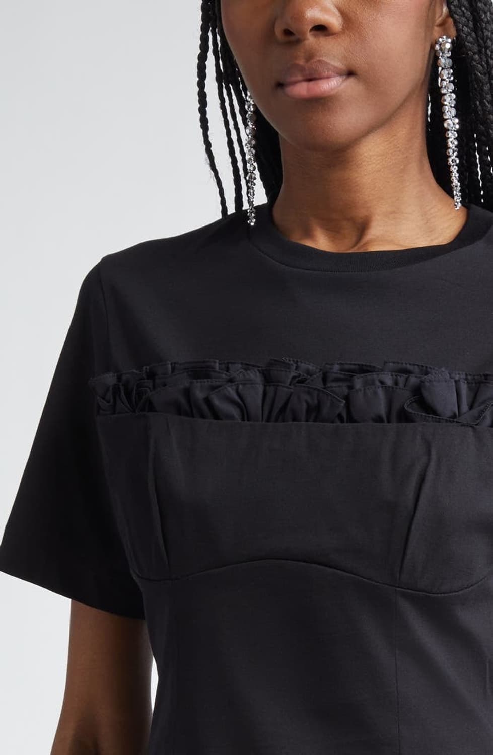 [S,M]시몬로샤 Balconette 러플 탑/블랙 상품이미지5