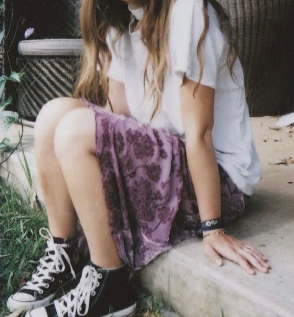 스나오 쿠와하라 퍼플 플라워 스커트 상품이미지3