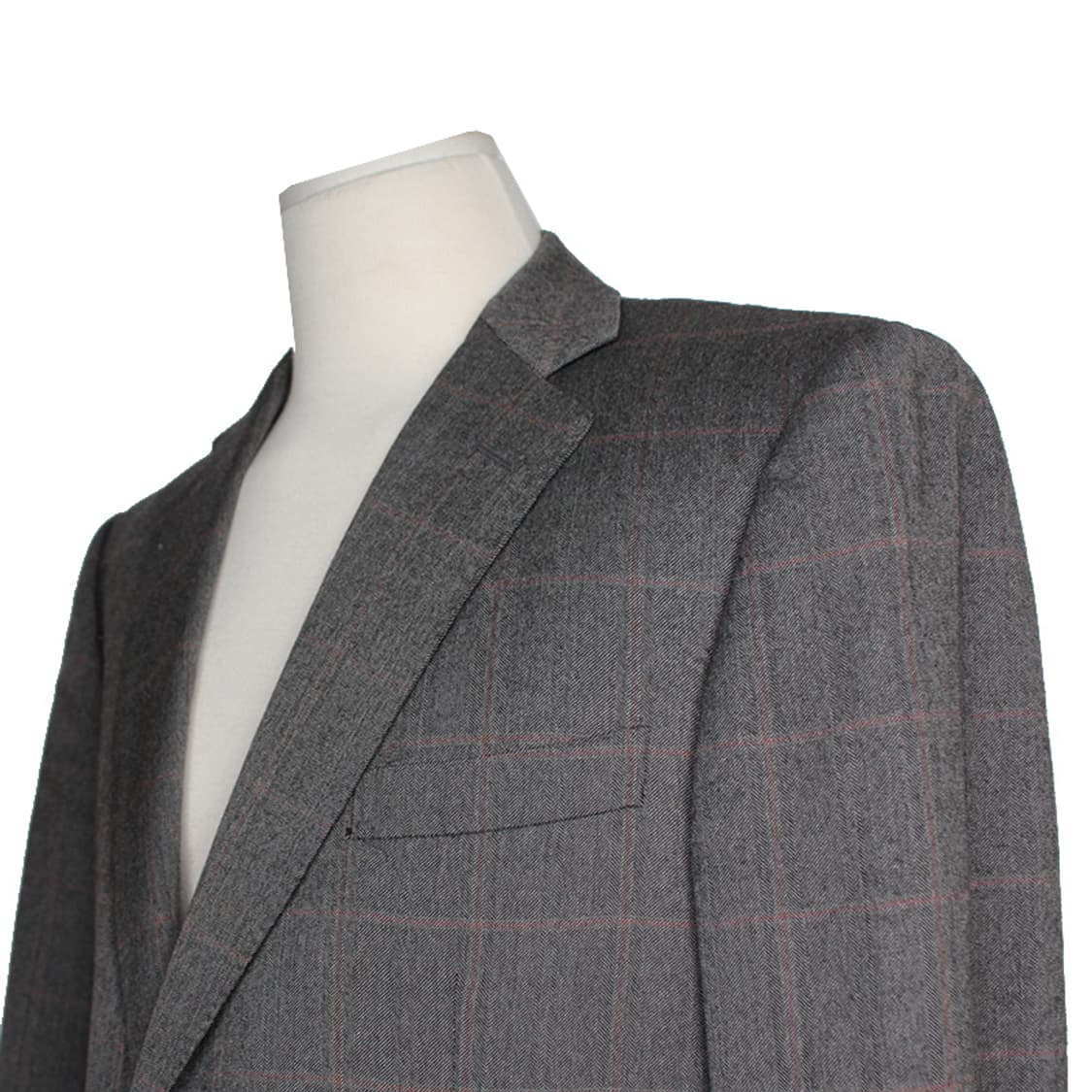 던힐 차콜그레이 순모 체크 남성 자켓 100 상품이미지4