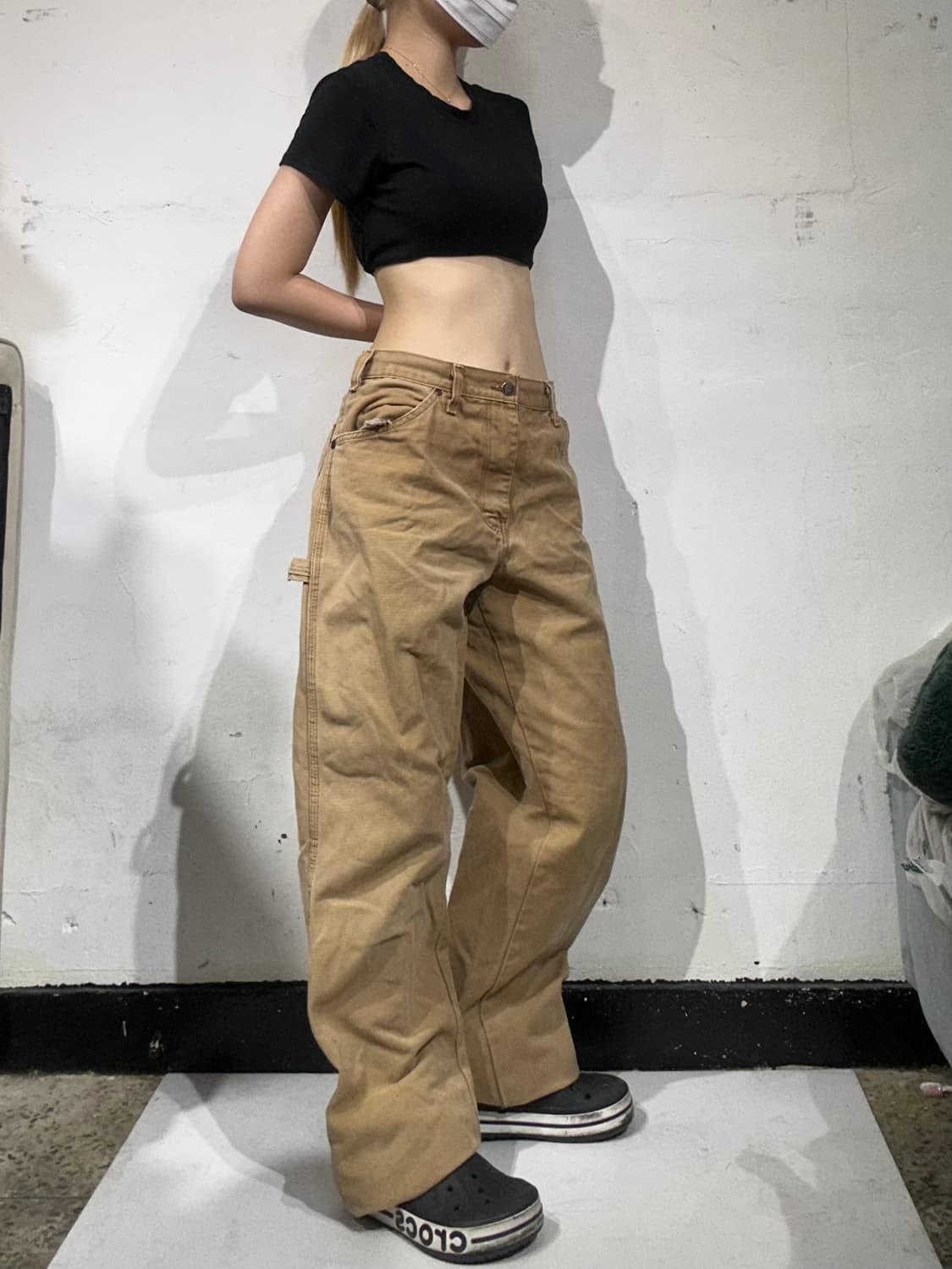 디키즈 베이지 된장 카펜터 워크 데님 팬츠 바지  상품이미지1