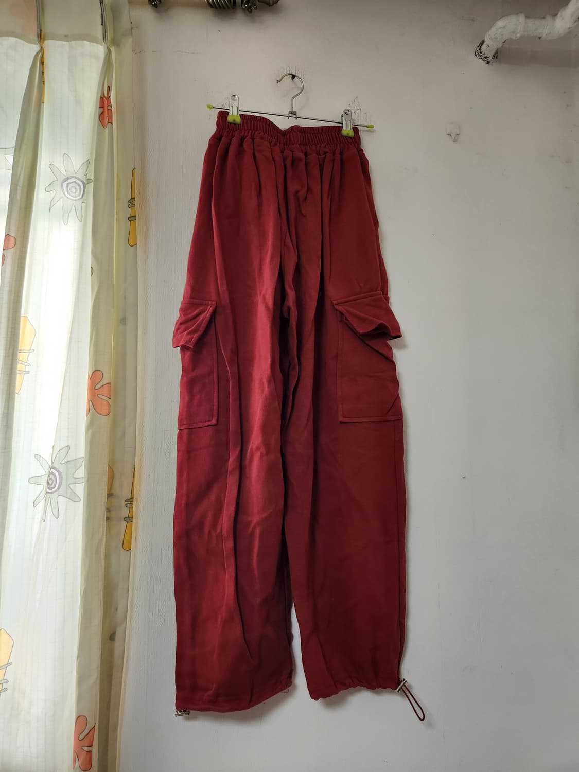 와인색 카고 조거팬츠 XS~S 상품이미지2