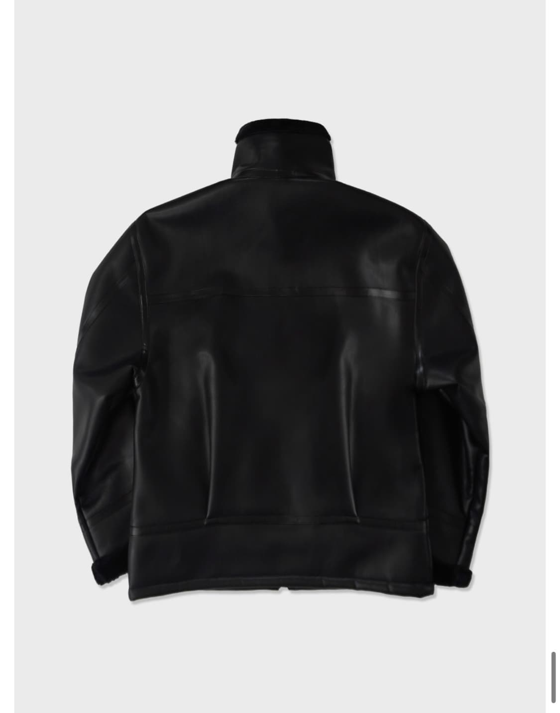 노지연 moso 비건 래더 시어링 블랙 무스탕 새상품 상품이미지9