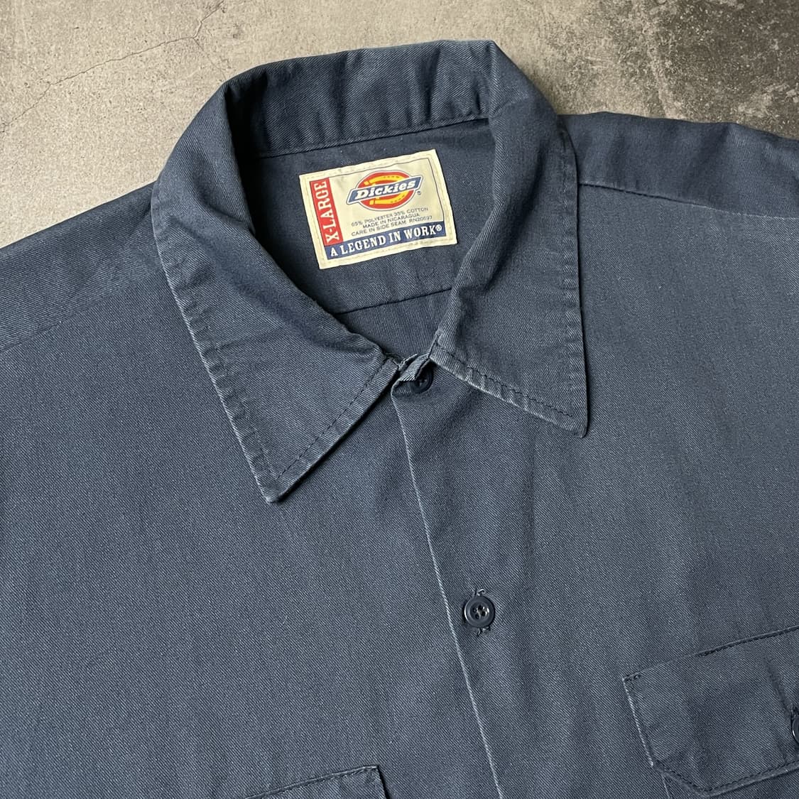 DICKIES 00s 디키즈 네이비 플랩포켓 반팔 워크셔츠 A01138 상품이미지2