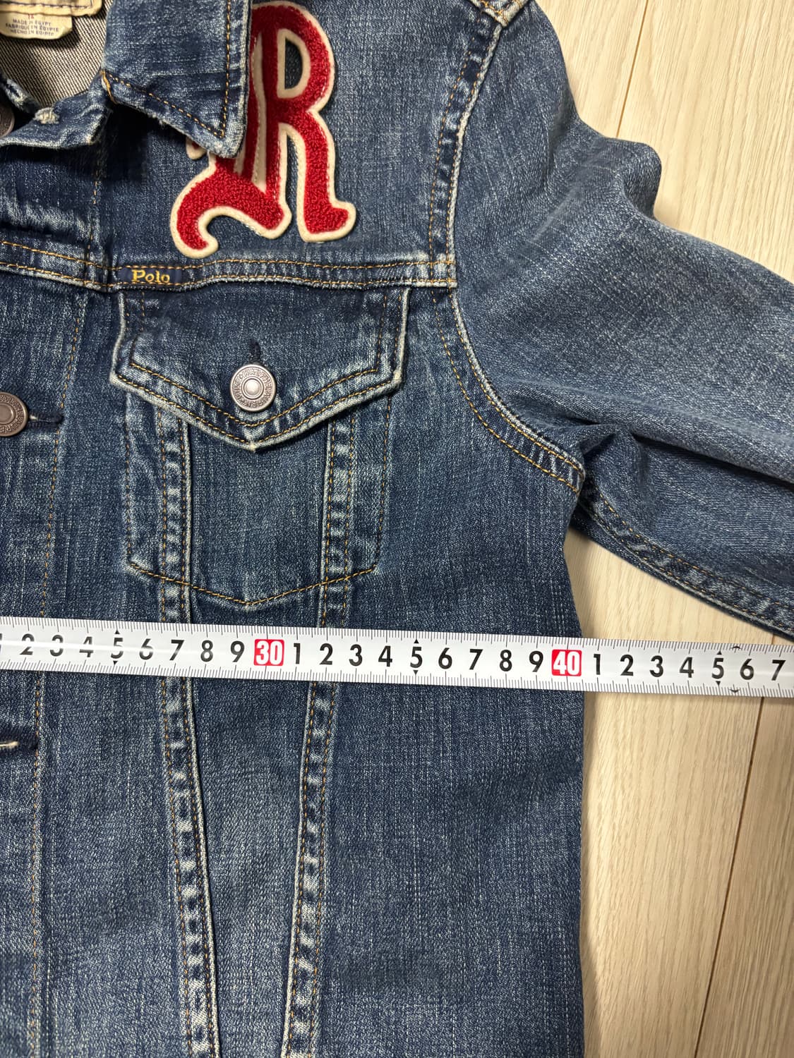 정품 폴로랄프로렌 데님 바시티 청자켓 14사이즈 상품이미지4