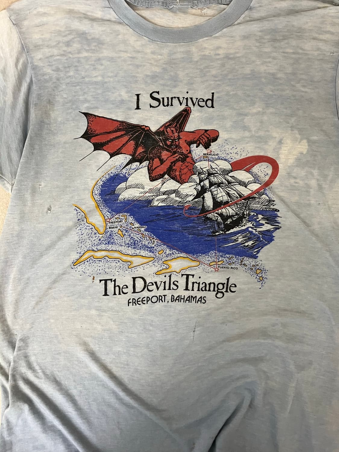 90s distressed trashed devil tee 상품이미지5