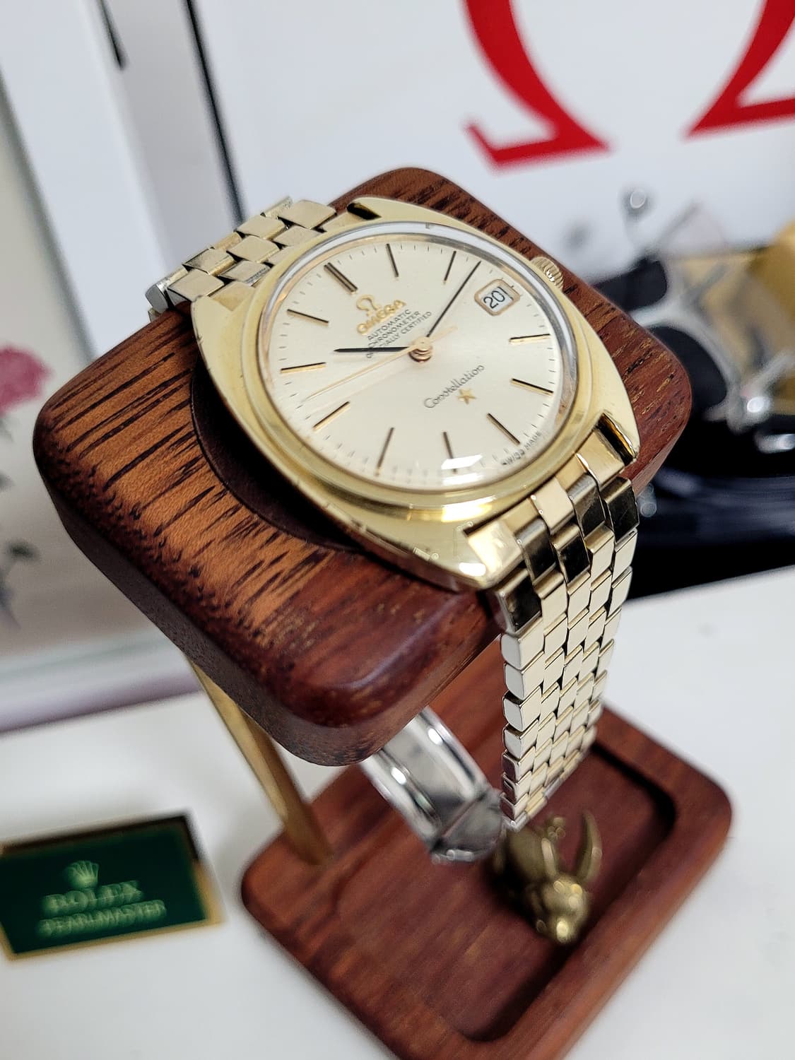 오메가 컨스틸레이션 캡골드 금배꼽 상품이미지3