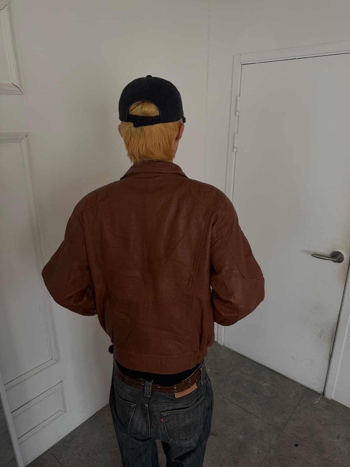 유틸리티 디테일 레더 블루종 자켓 상품이미지9