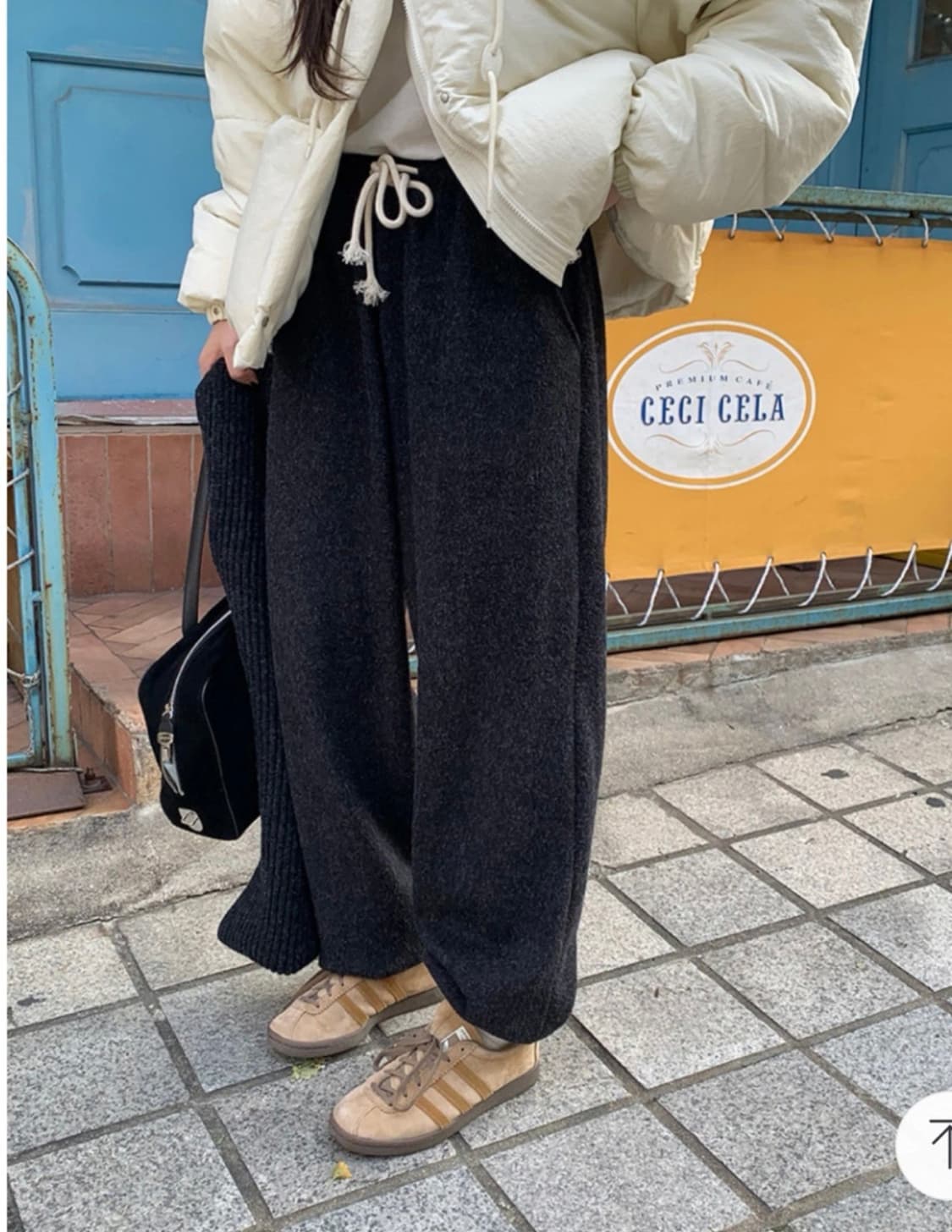 므앤 보카 니트 조거팬츠 차콜 상품이미지1