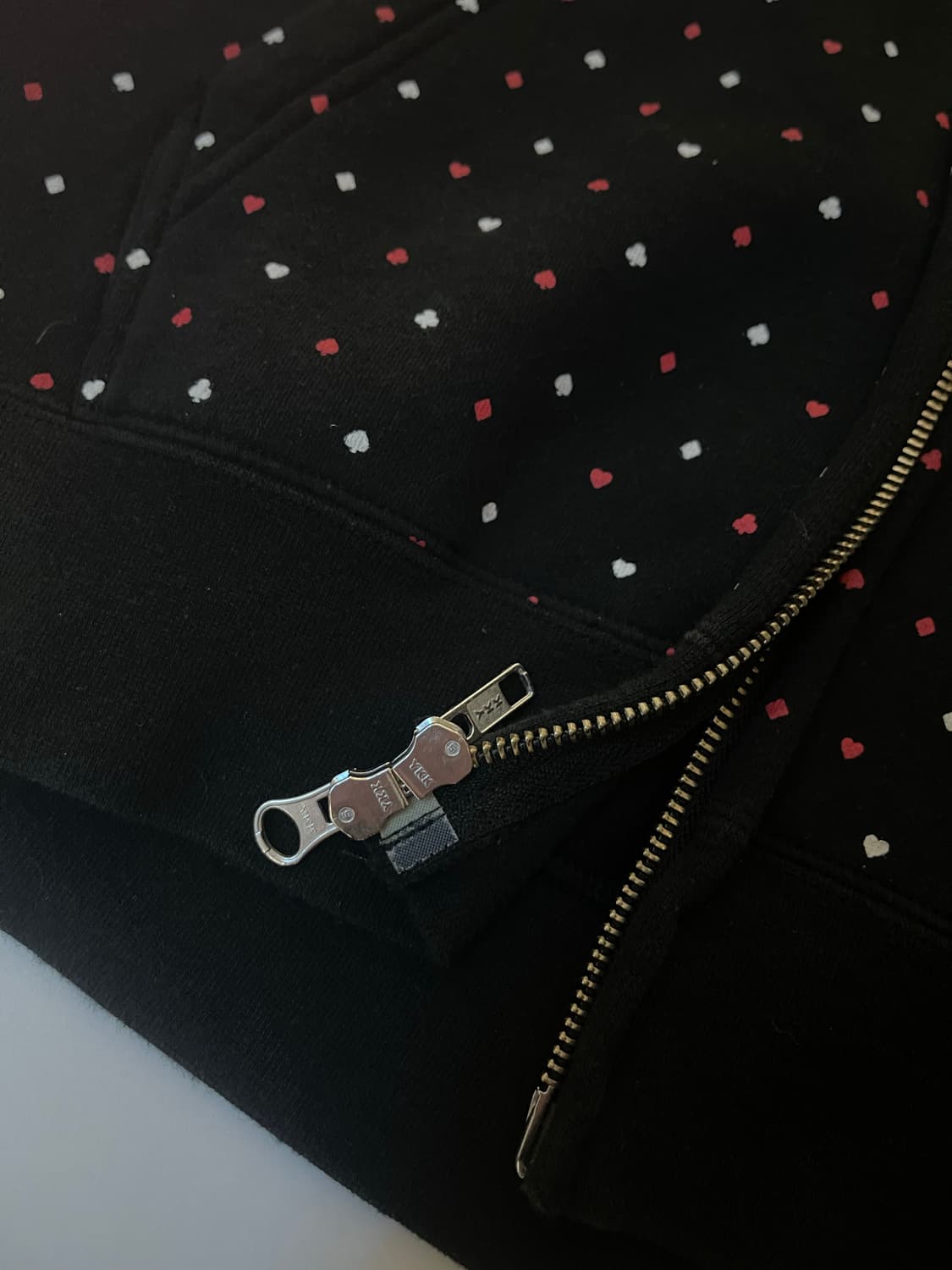 00s STUSSY 스투시 카드 패턴 후드 집업 M 상품이미지8