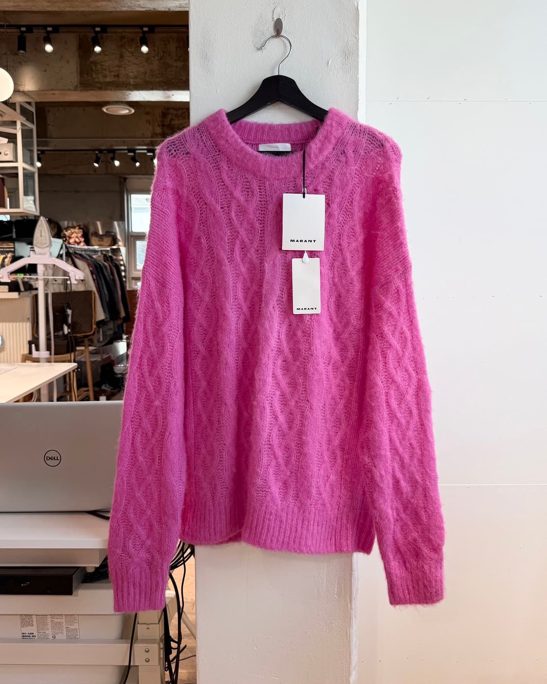 이자벨 마랑 핑크 앤슨 케이블 니트  상품이미지2