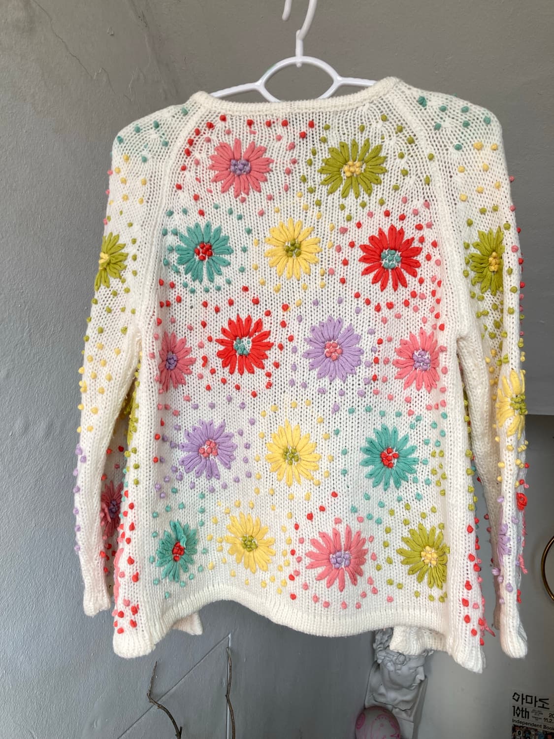 handmade 플라워 뜨개 가디건 상품이미지6