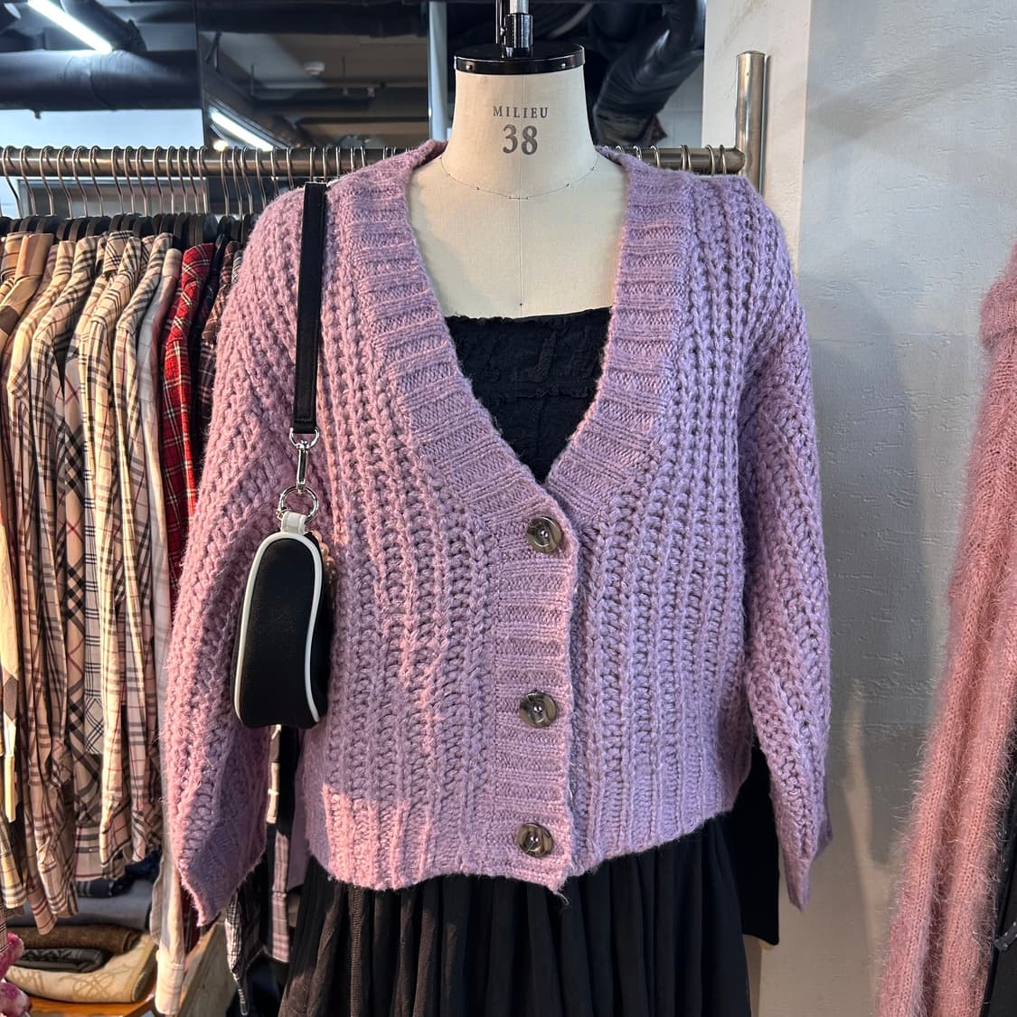 (1+1)Lovely Vintage Cardigan&Muffler Set 상품이미지3