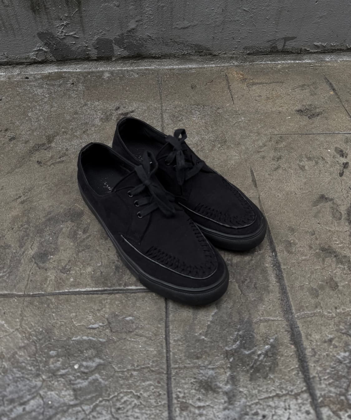 요지야마모토 뿌르옴므 아일렛 크리퍼 스웨이드 스니커즈 상품이미지1