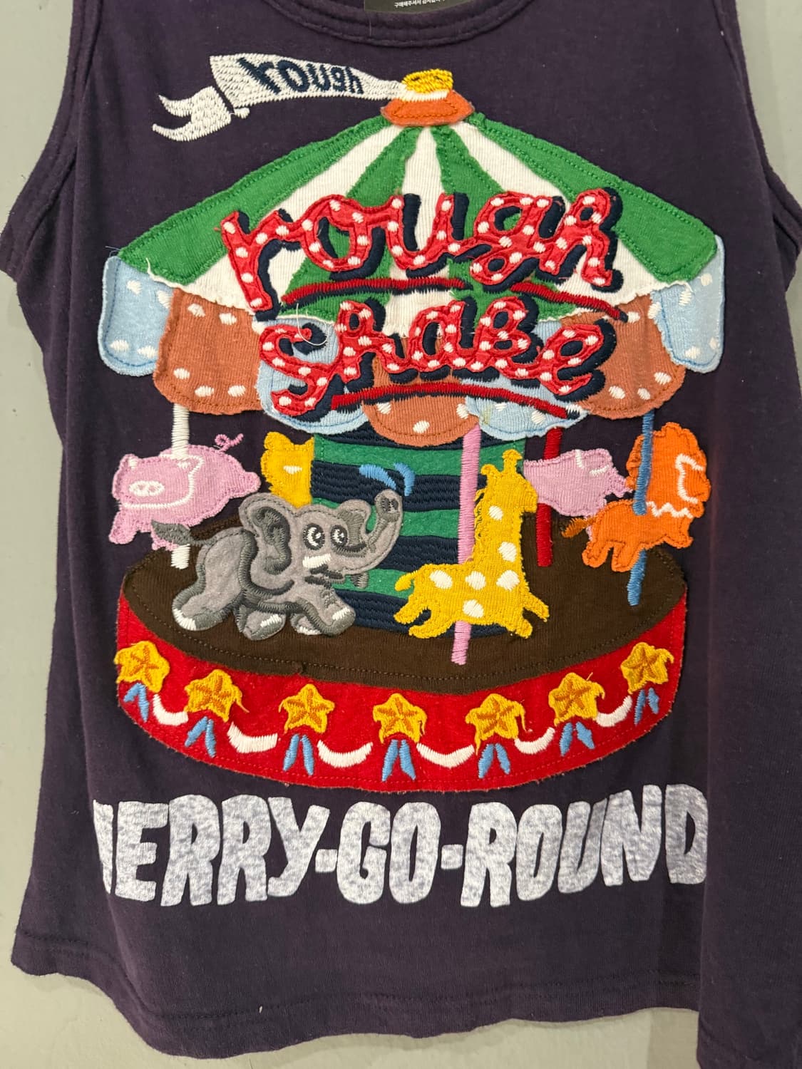 Rough animal embroidered sleeveless 상품이미지8