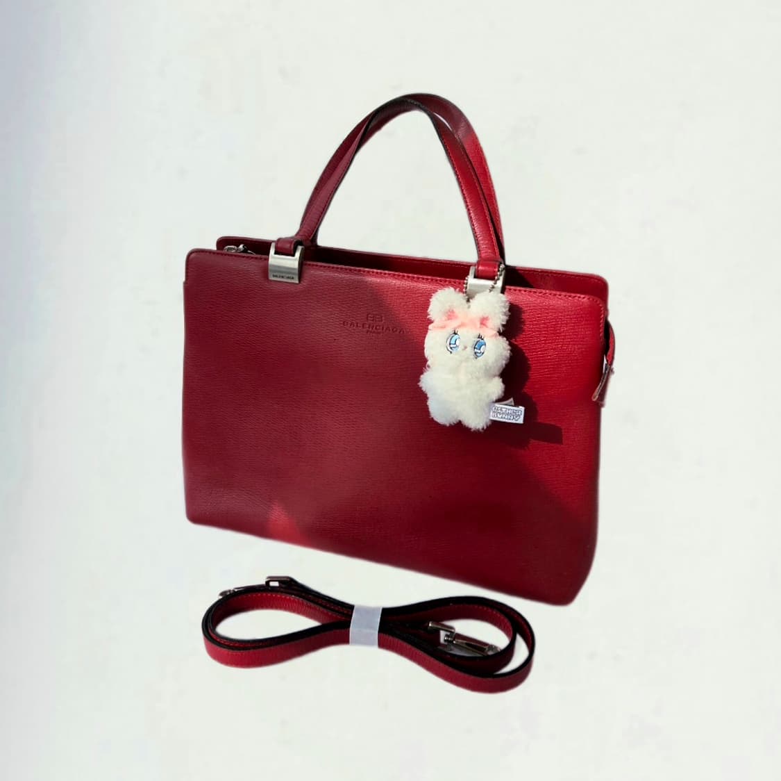 90s Balenciaga Leather 2WAY Dark Red 상품이미지3