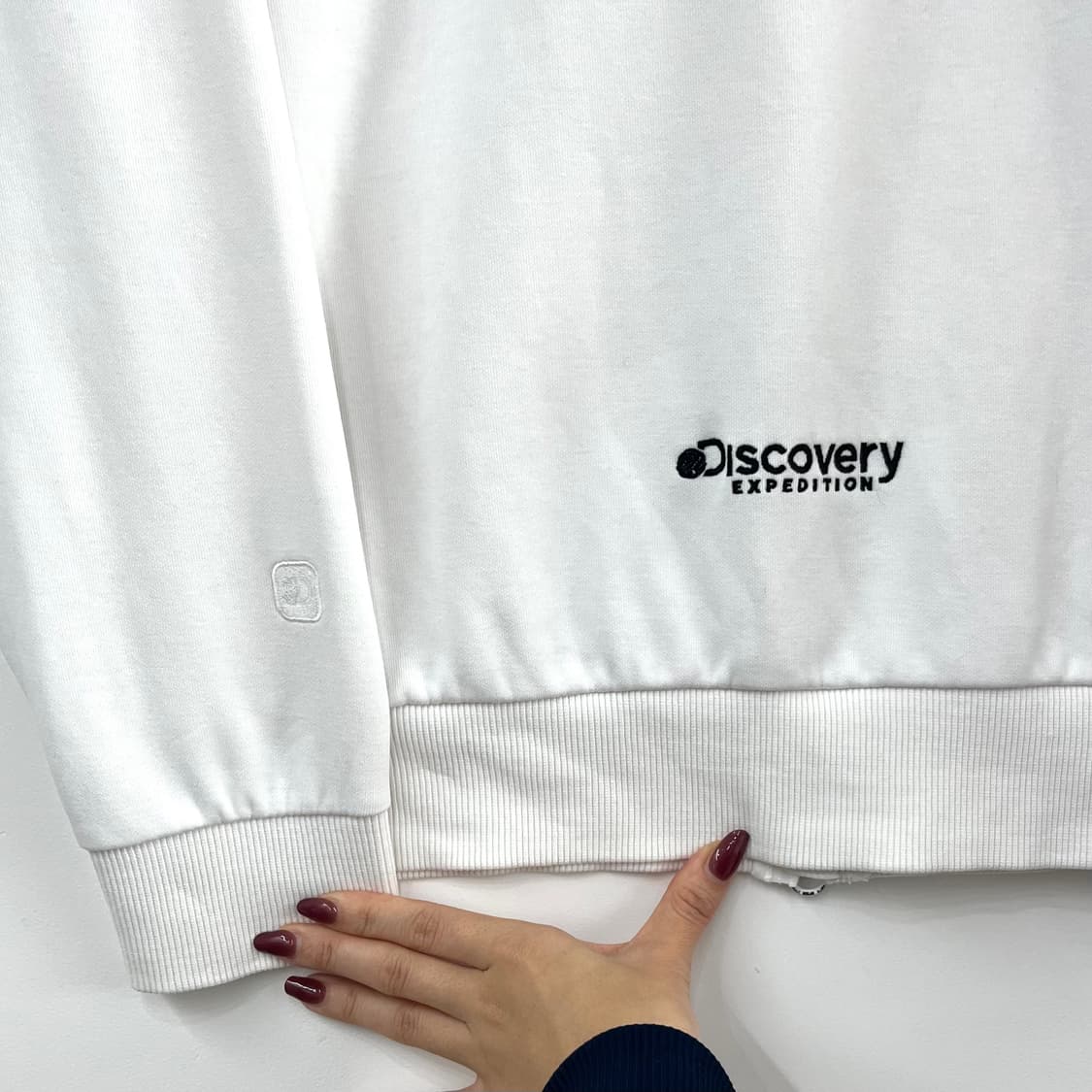 디스커버리 익스페디션 화이트 베이직 후드집업 상품이미지5