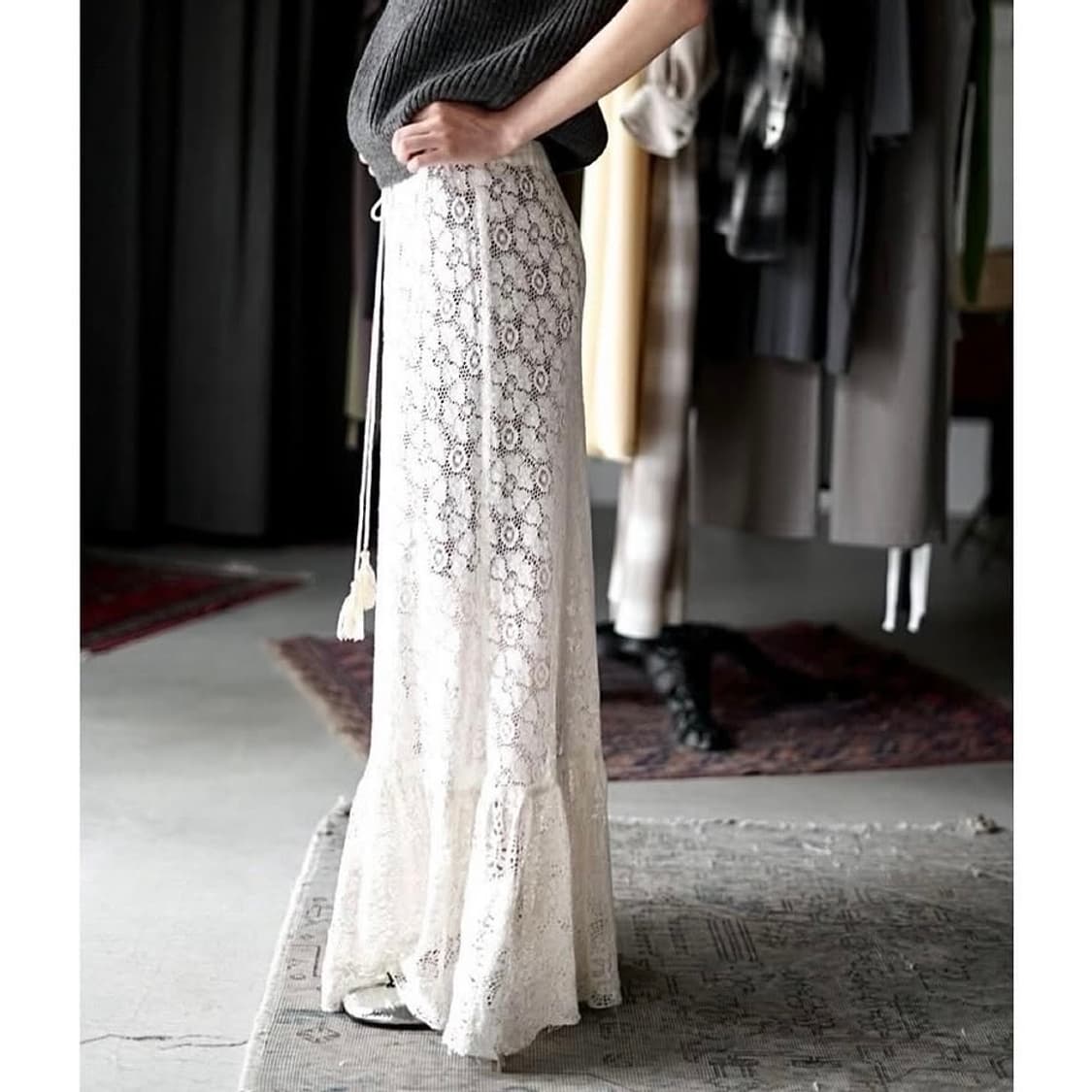 nowos 노워스 레이스 치마 lace skirt 상품이미지2