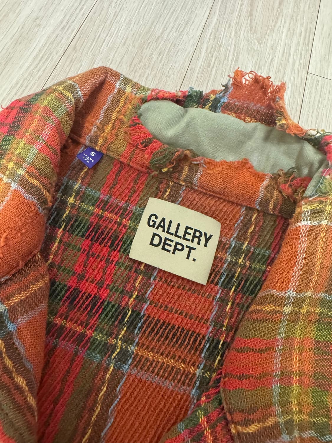 갤러리 디파트먼트 Gallery Dept. 디스트레스드 플래널 셔츠 S 상품이미지6